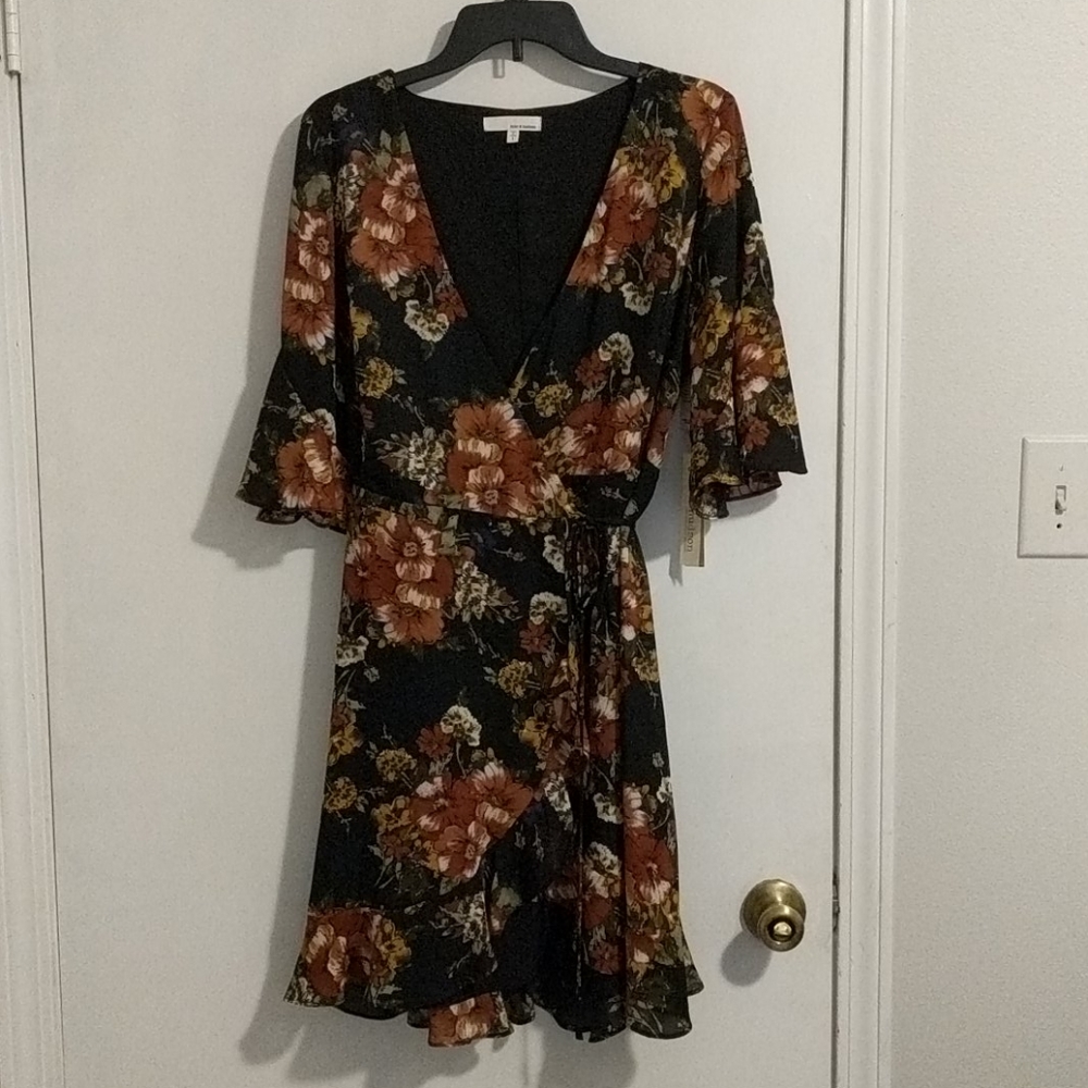 June & Hudson Floral Wrap Dress